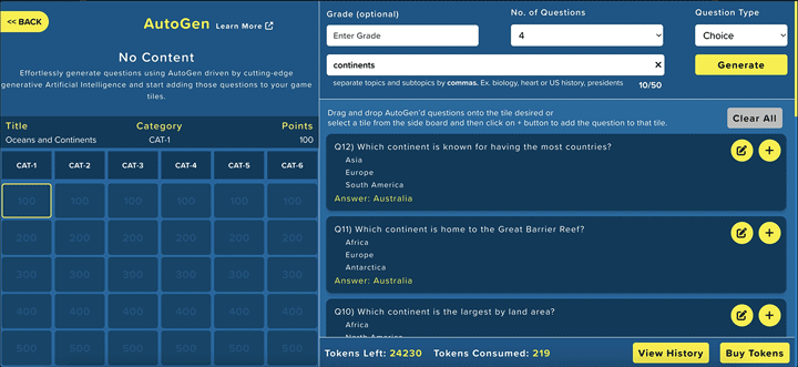 Enhance question quality before adding to your quiz game. 